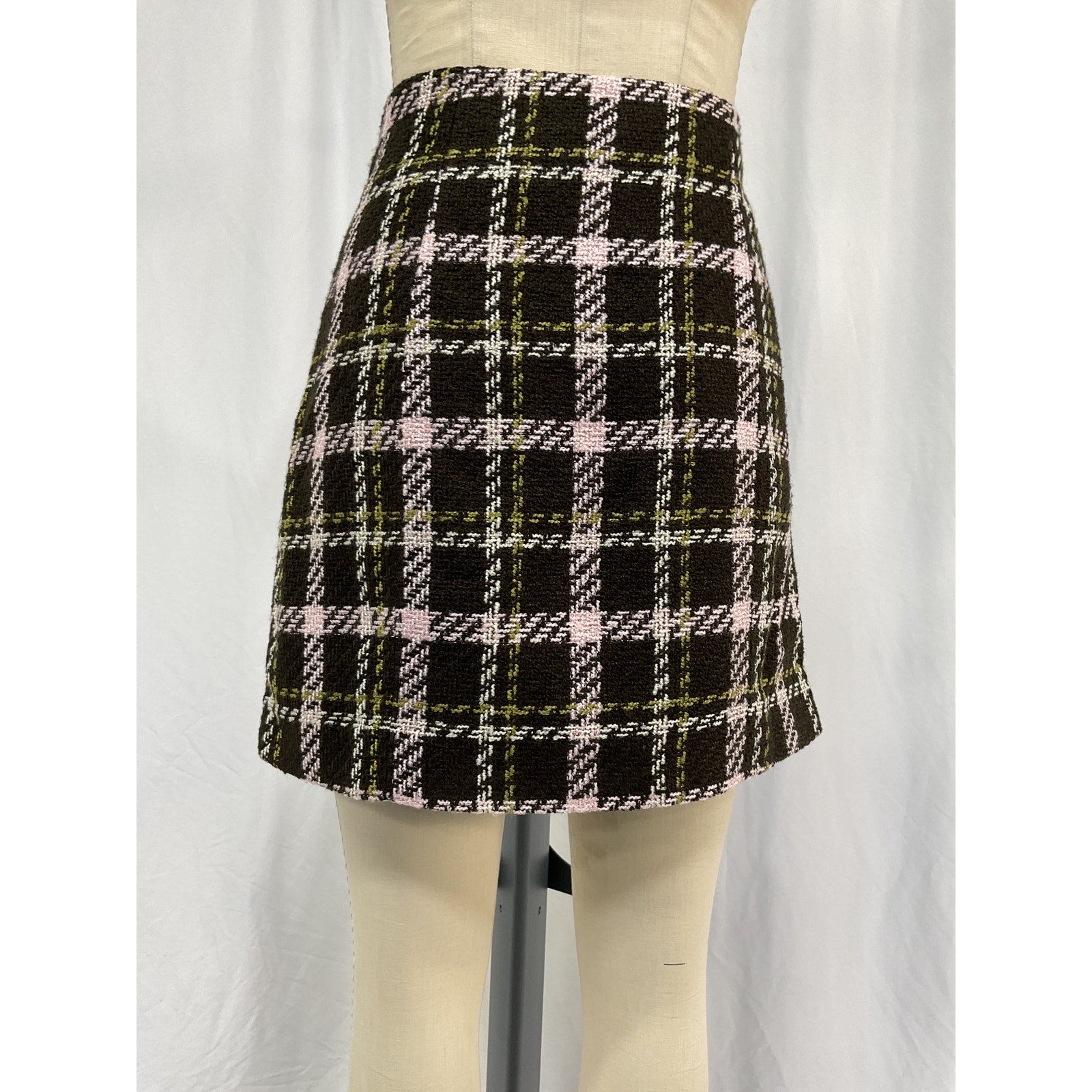 Favorite Daughter 'The First Wife' Brown Acrylic Mini Skirt Size 8