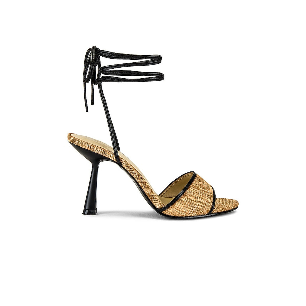 Lpa 'Amara' Beige Raffia And Leather Heel Size 7.5