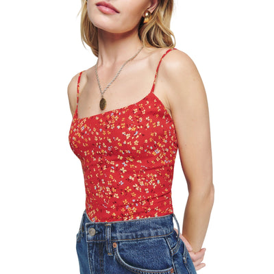 Reformation Floral Red Harley Cami Size 2