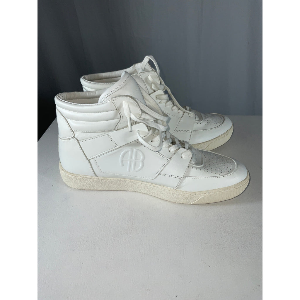 Anine Bing Sport Hayden White Leather Sneaker Size 9