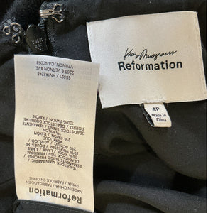 Reformation Wool Blend Black Buxton Mini Skirt Size 4