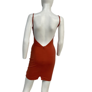 Katie May Ruched Orange Lenny Dress Size XS