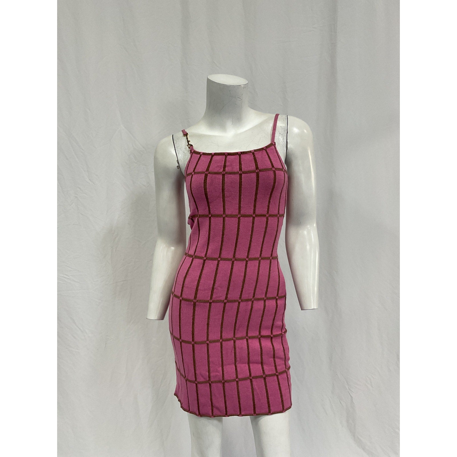 Jacquemus 'La Robe' Pink Viscose Maille Malha Size 38