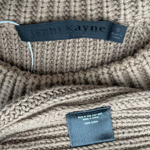 Jenni Kayne Oversized Tan Fisherman Sweater Size S