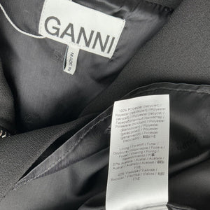 Ganni Sleek Black Half Zip Minidress Size 34 EU / US 2
