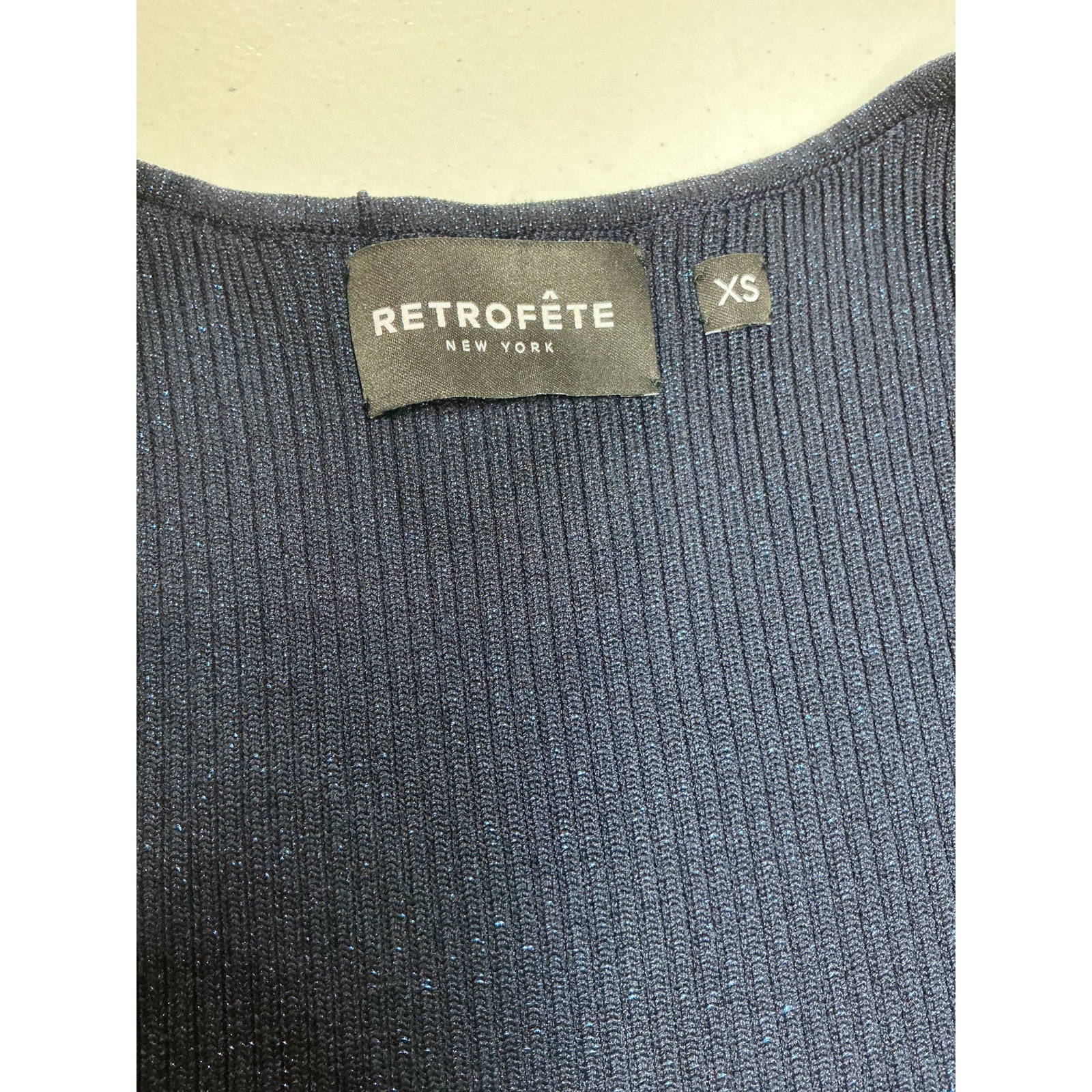 Retrofete 'Odelia' Navy Rayon Dress Size XS