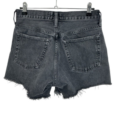 AGOLDE Distressed Black Parker Denim Shorts Size 25