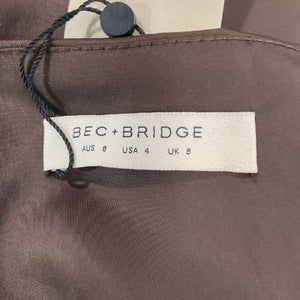 Bec + Bridge Sleek Cocoa Jones Mini Dress Size 4 NWT