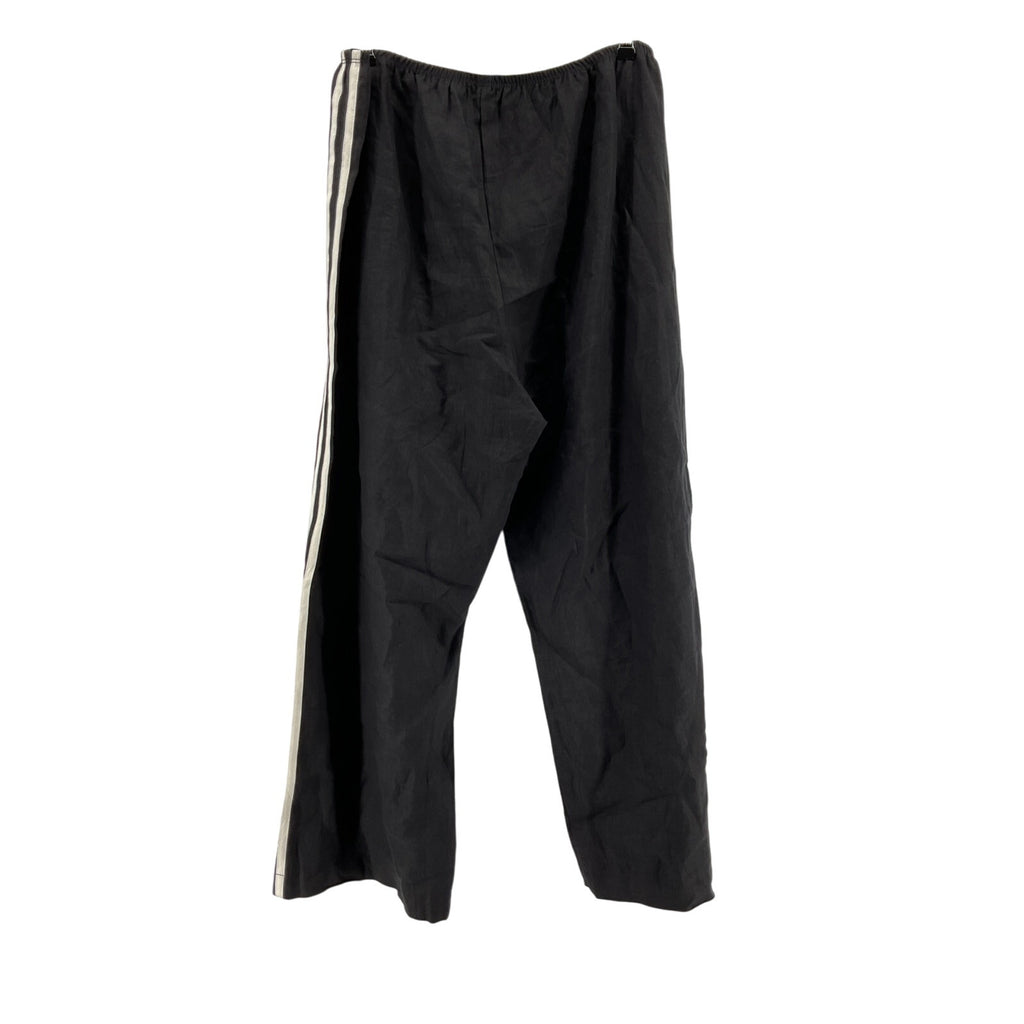 Donni. 'The Linen' Black Crop Stripe Pant Size XL