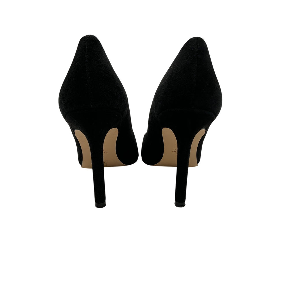 Stuart Weitzman 'Leigh' Black Suede 95 Suede Pumps Size 8