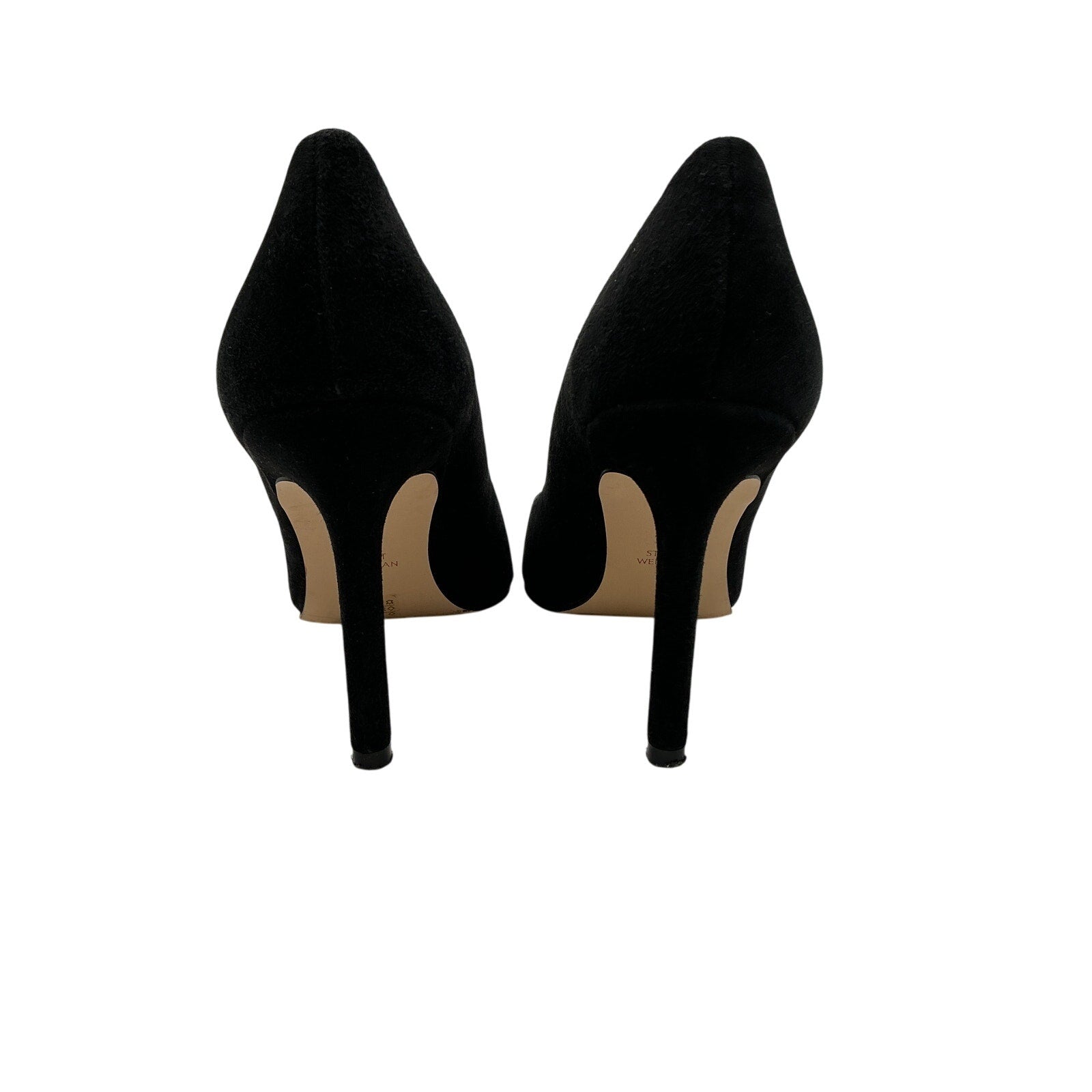 Stuart Weitzman 'Leigh' Black Suede 95 Suede Pumps Size 8