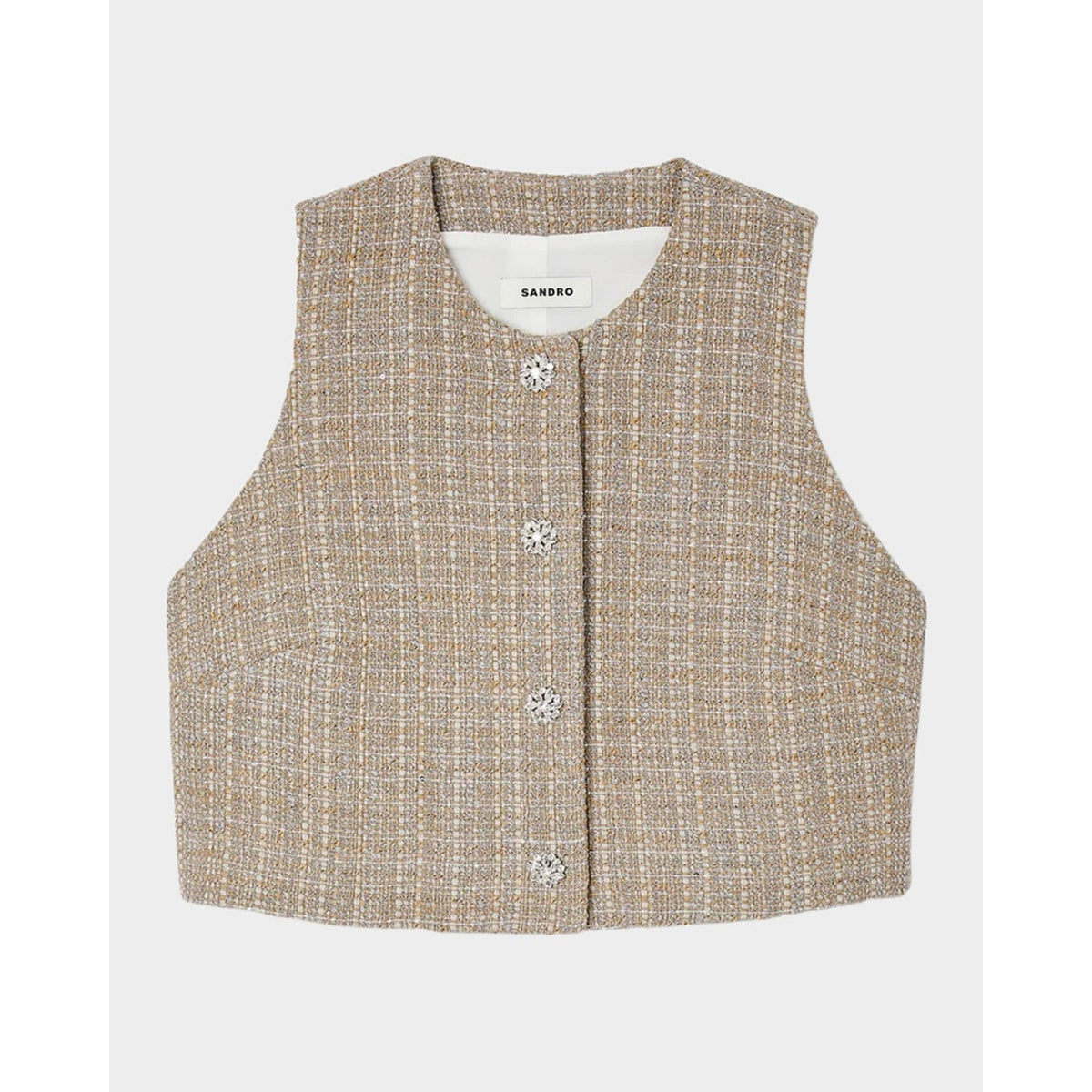 Sandro Embellished Camel Javier Top Size 0