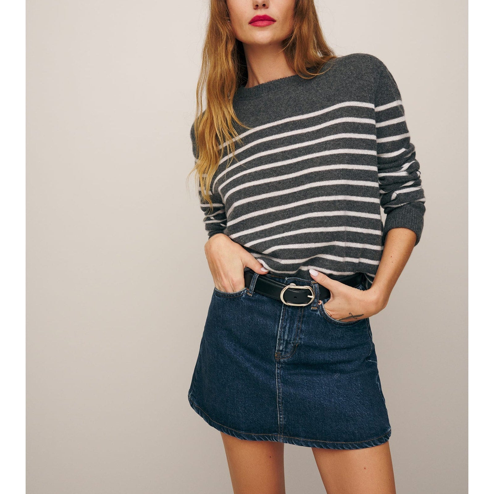 Reformation 'Boyfriend' Black Cashmere Sweater Size XS