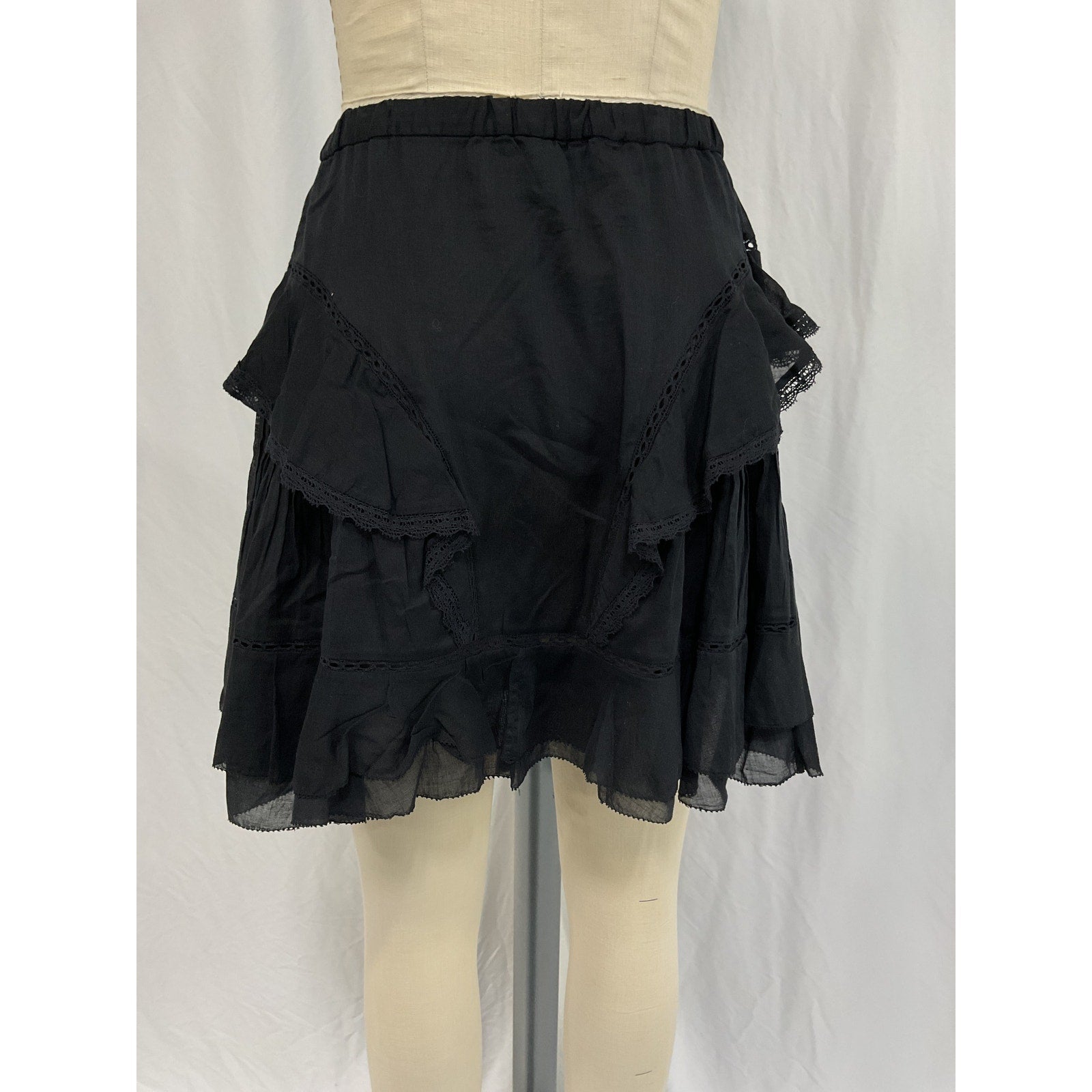 Isabel Marant 'Moana' Black Cotton Skirt Size 8