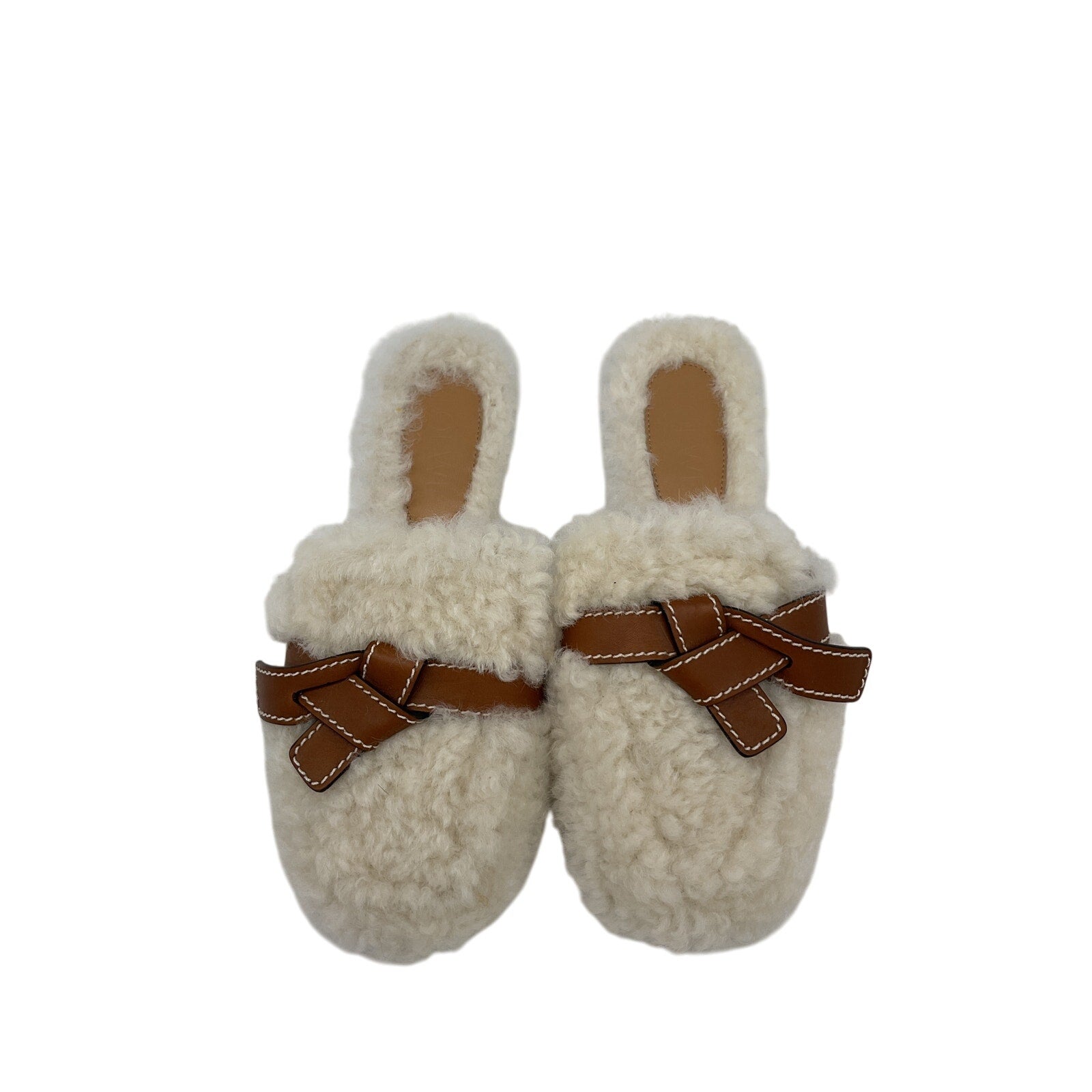 Loewe Printed White Mules Size 7