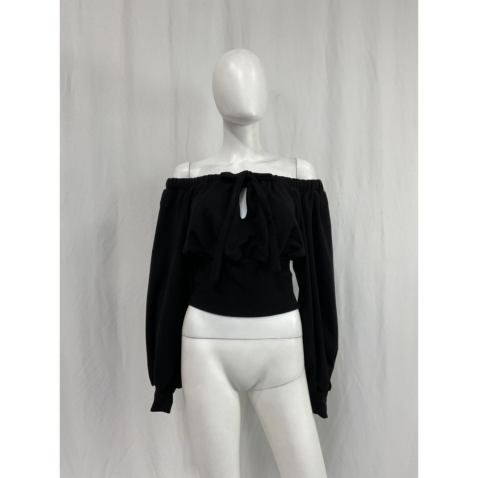 Tularosa 'Taylor' Black Cotton Ribbed Top Size S