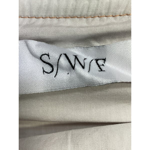 Swf 'Bandeau' Brown Cotton Poplin Crop Top Size M
