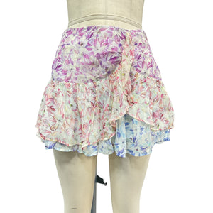 Loveshackfancy 'Rhodes' Pink Silk Skirt Size 4