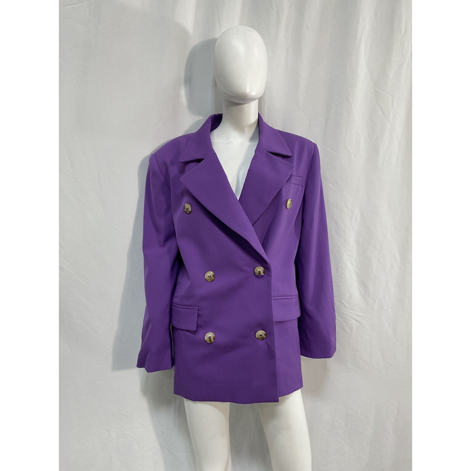 Loulou Studio 'Harat' Purple Wool Blazer Size XS