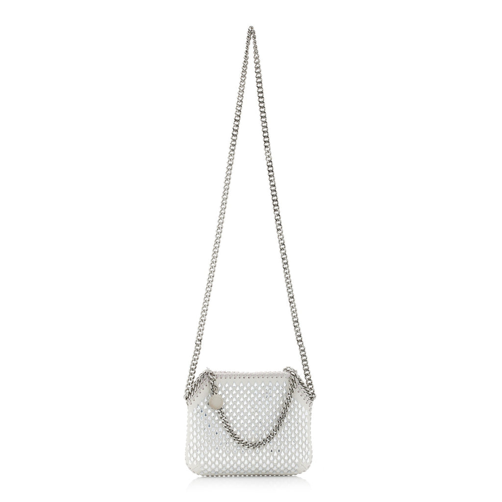 Stella Mccartney 'Falabella' Silver Crystal And Mesh Crystal-Embellished Mini Bag