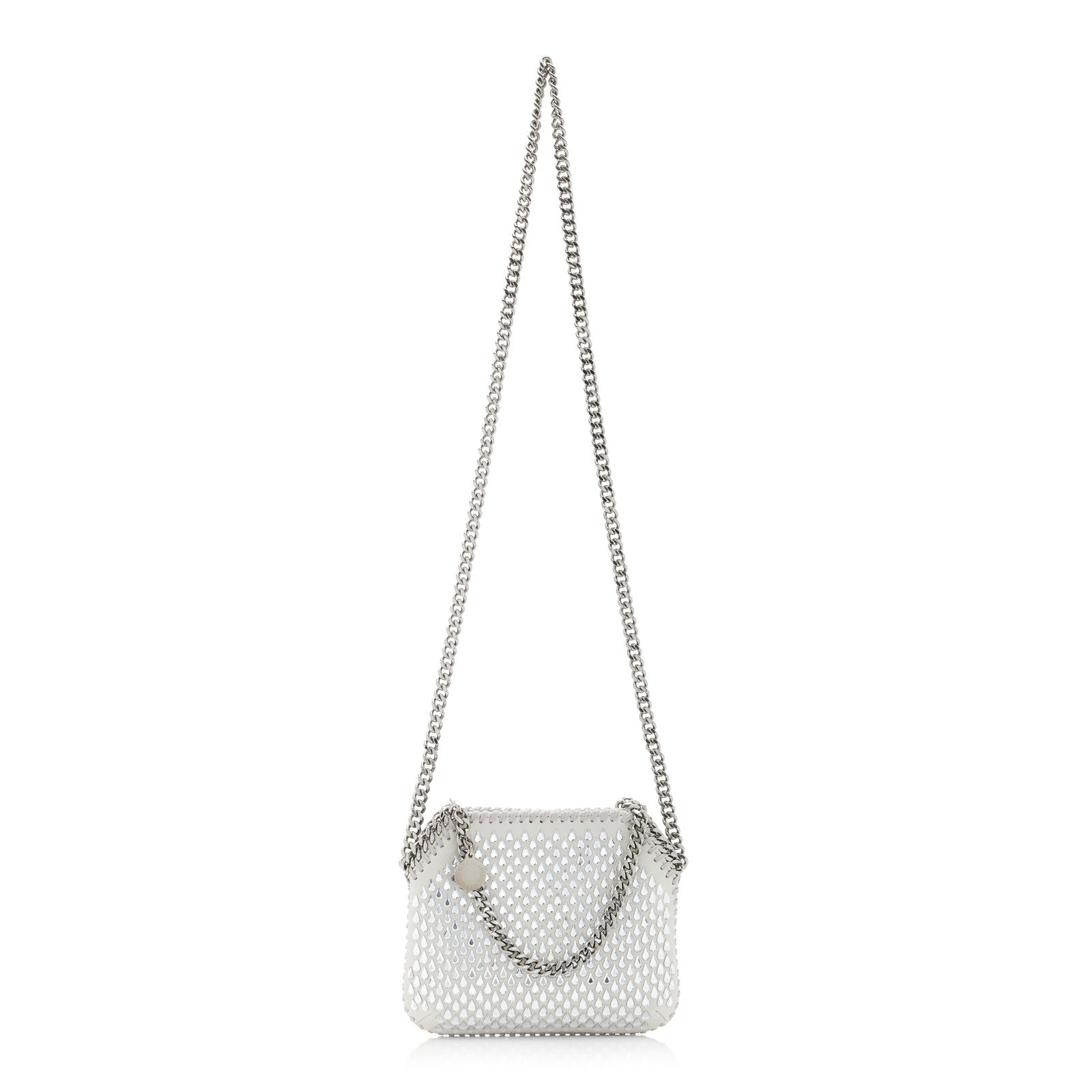 Stella Mccartney 'Falabella' Silver Crystal And Mesh Crystal-Embellished Mini Bag