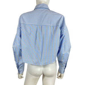 Favorite Daughter Striped Blue Ex Boyfriend Shirt Size S