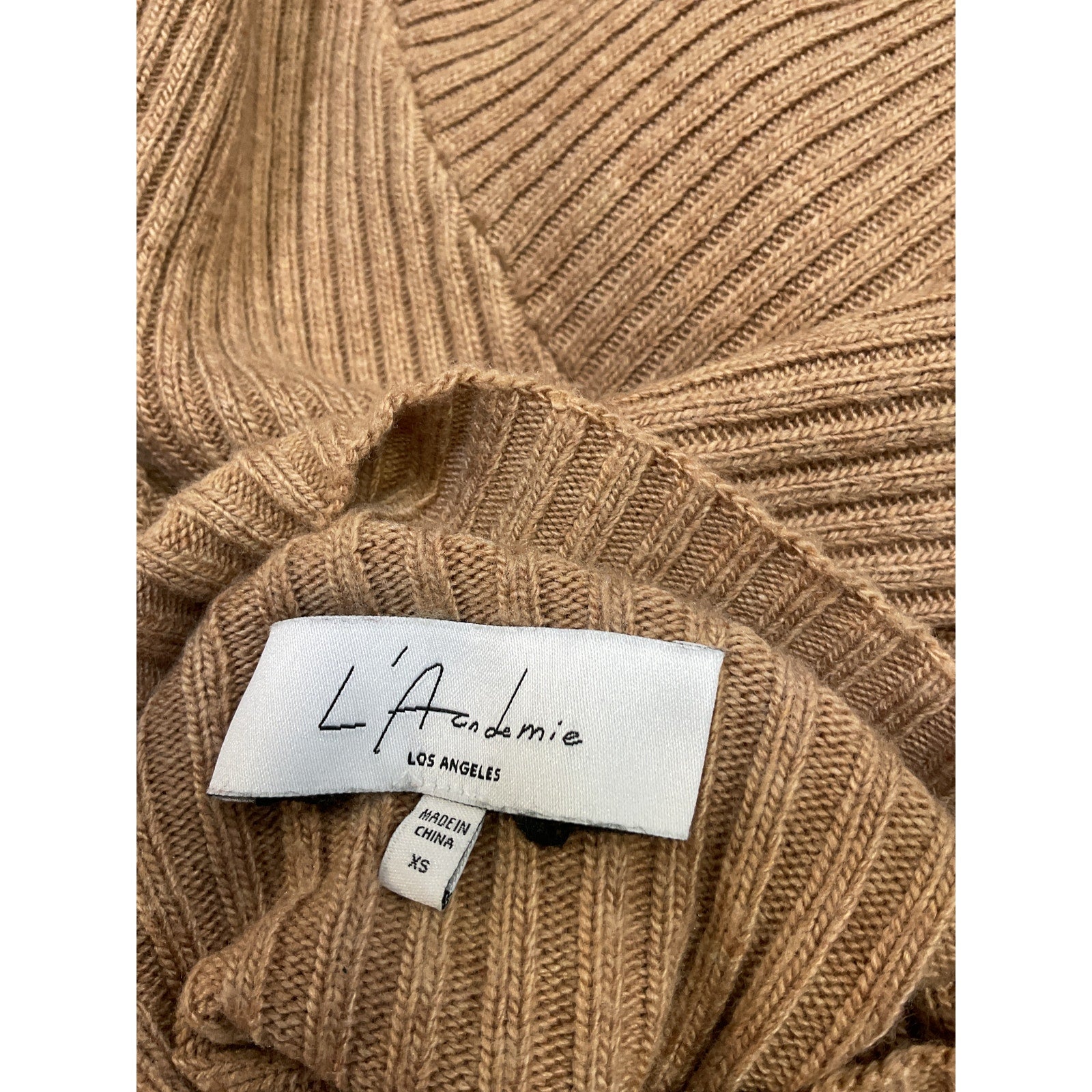 L'Academie 'Leola' Brown Mockneck Sweater Size XS