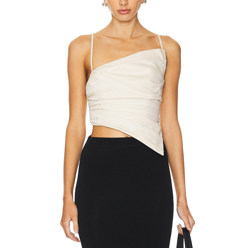 Camila Coelho 'Tashi' Ivory Cotton Top Size M