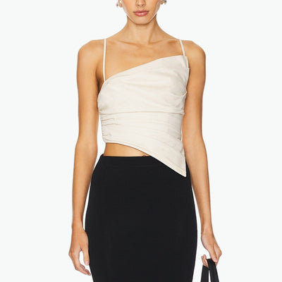 Camila Coelho 'Tashi' Ivory Cotton Top Size M