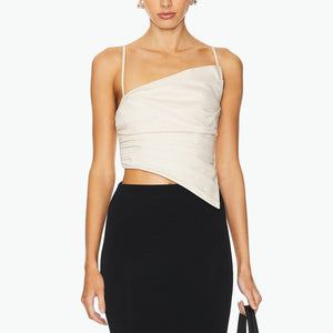 Camila Coelho 'Tashi' Ivory Cotton Top Size M