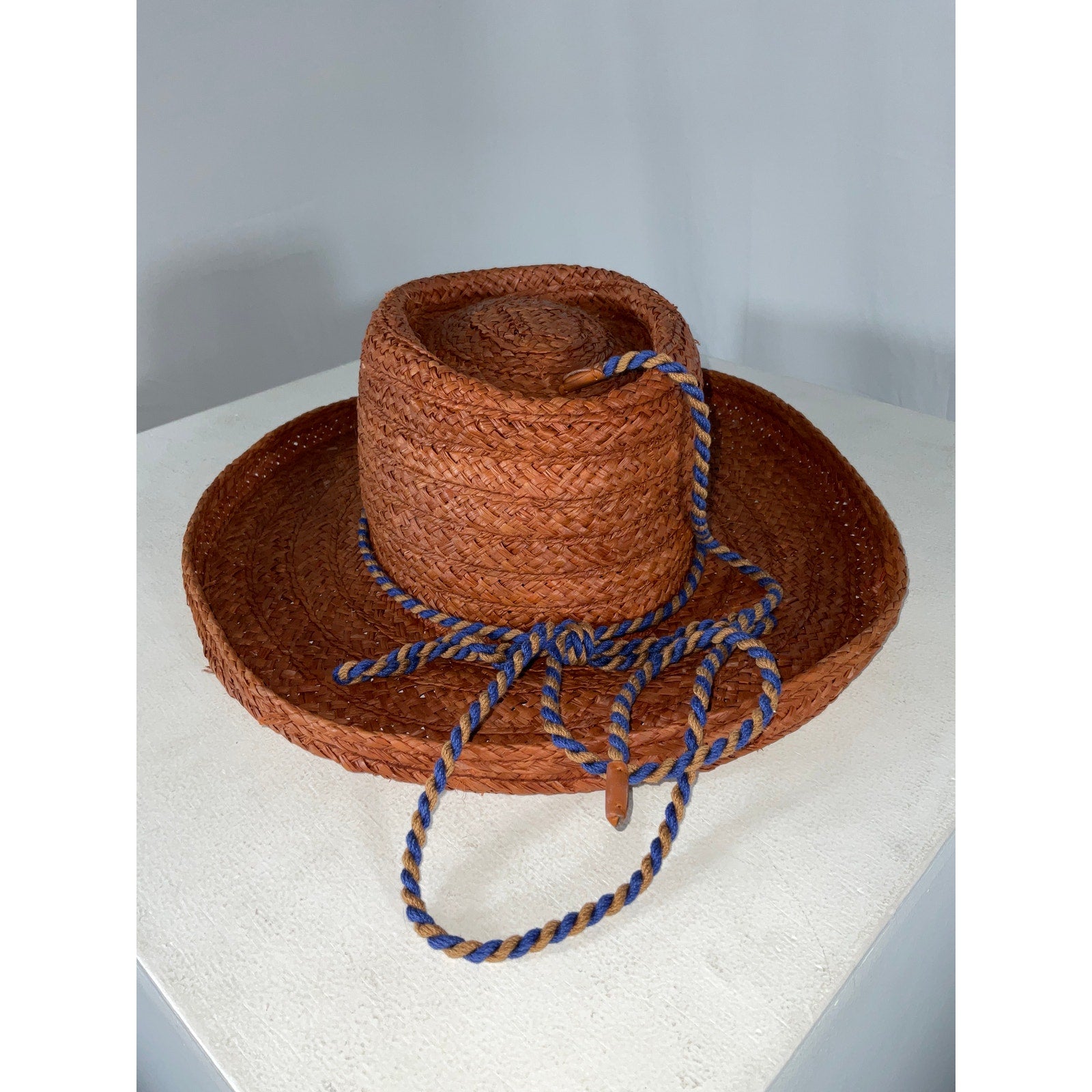 Loro Piana 'Ofelia' Tan Raffia Braided Raffia Sunhat Size S