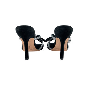 Loeffler Randall Embellished Black Margi Heeled Sandal Size 7