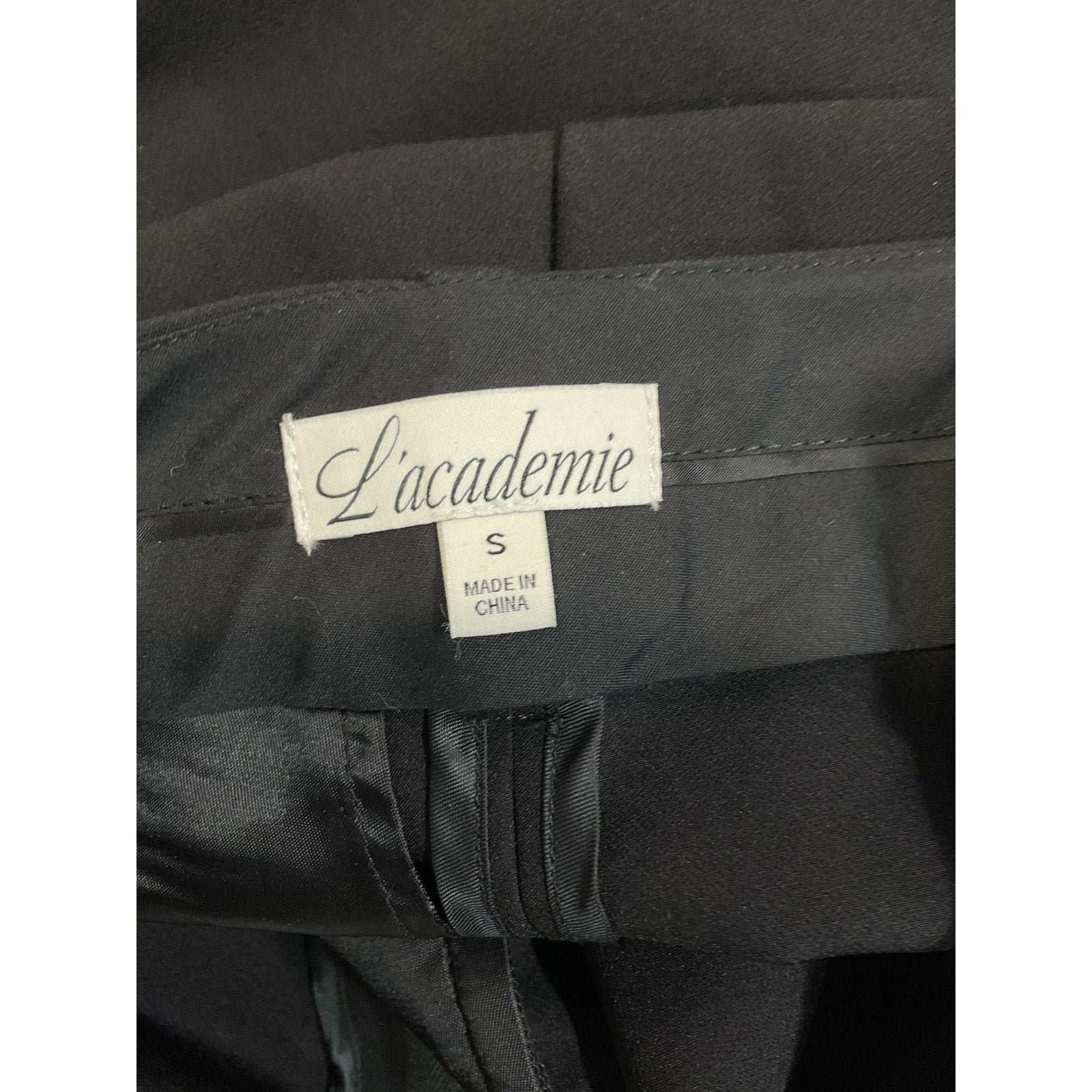L'Academie 'By Marianna' Black Sidney Crop Pant Size S