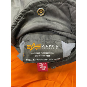 Alpha Industries Ma-1 W Black Nylon Bomber Jacket Size XS