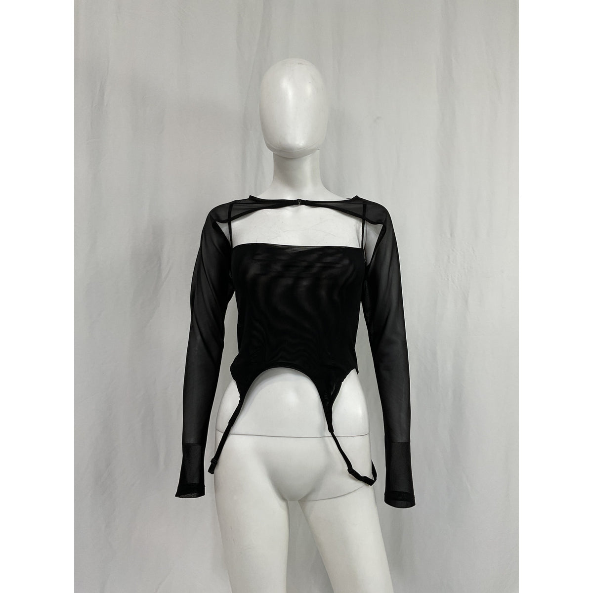 Miaou 'Phoenix' Black Polyester Top Size S