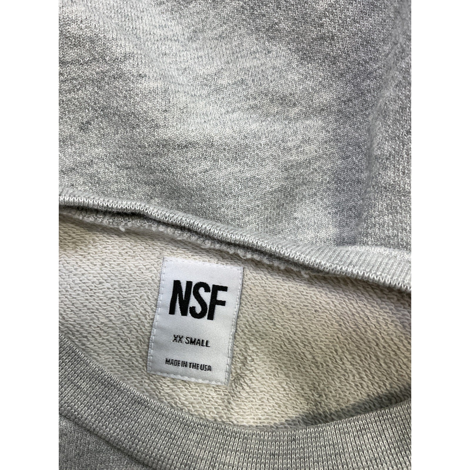Nsf Cj Reverse Sleeve Grey Cotton Crewneck Sweatshirt Size XXS