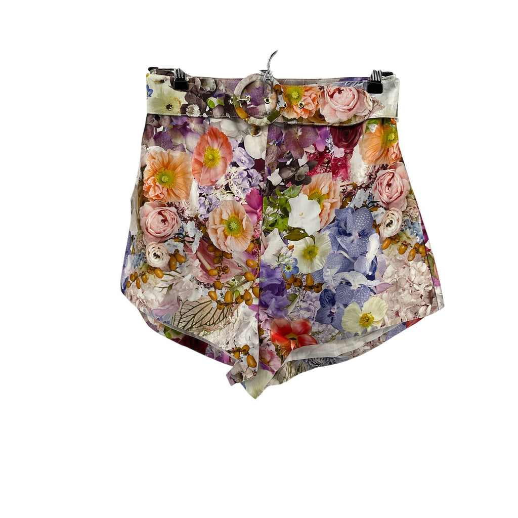 Zimmermann 'Prima' Pink Silk High Waisted Short Size 1 - NWT