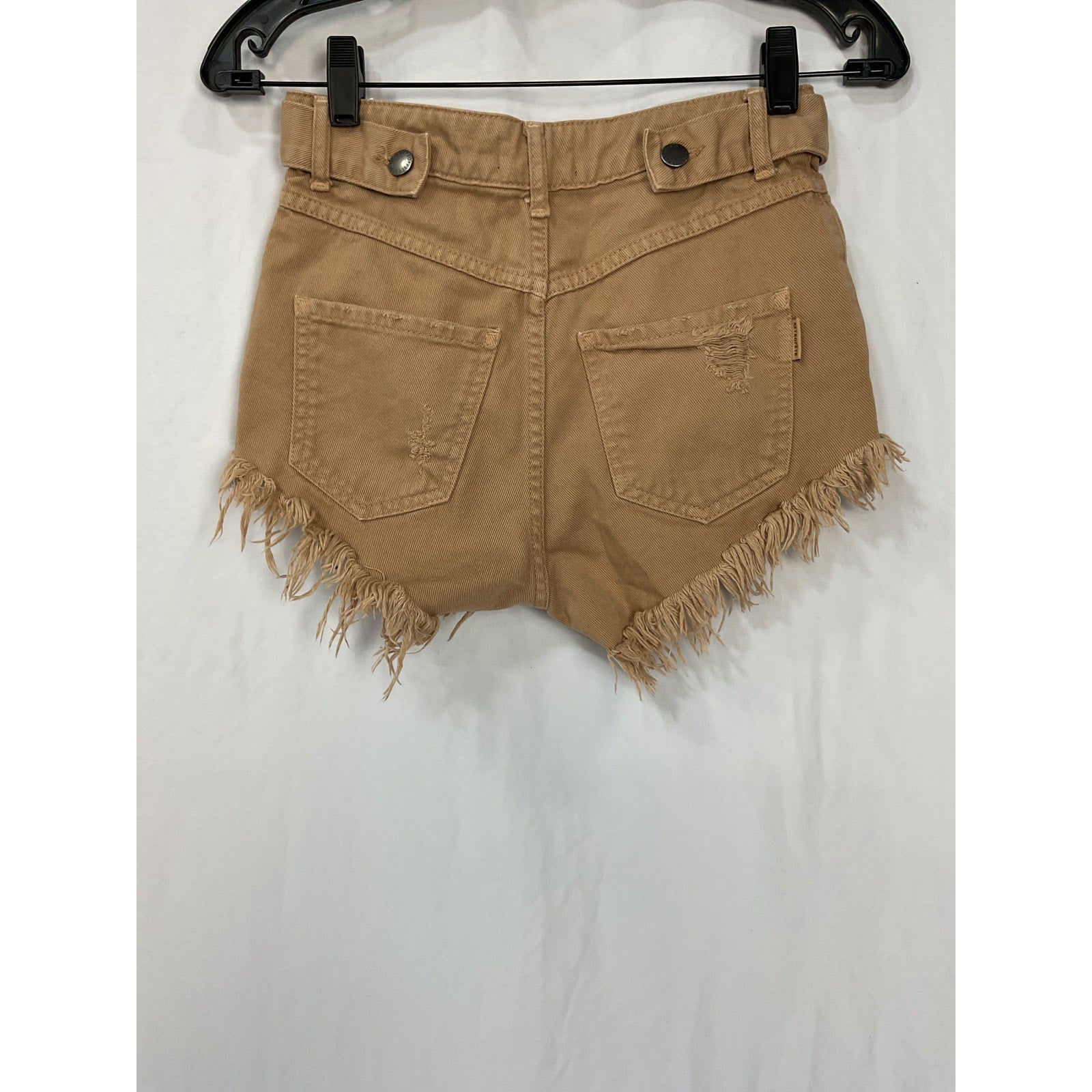 Retrofete X Revolve 'Tessa' Tan Cotton Shorts Size 23