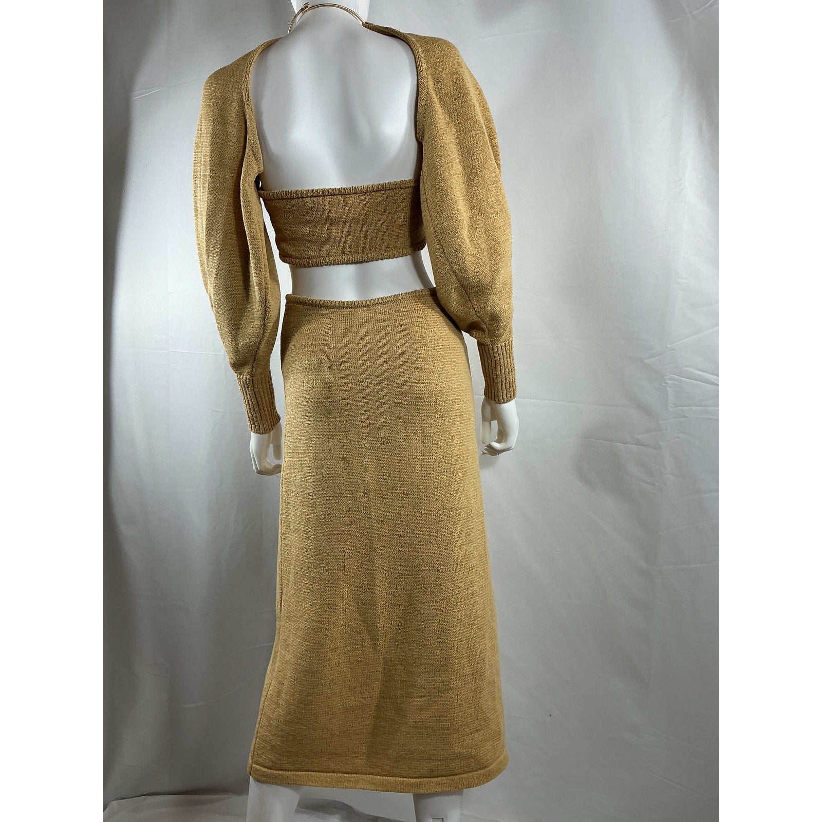 Cult Gaia 'Salima' Tan Cotton Knit Dress Size S