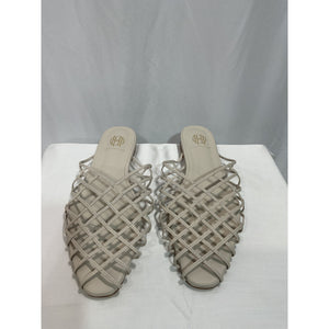 House Of Harlow 1960 'Nina' White Leather Flat Size 10