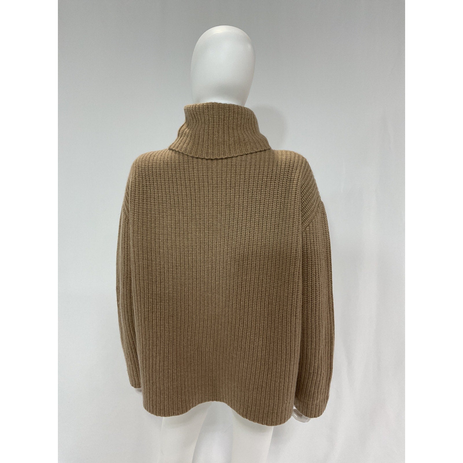 Nili Lotan 'Layla' Black Ribbed Cashmere Turtleneck Sweater Size S