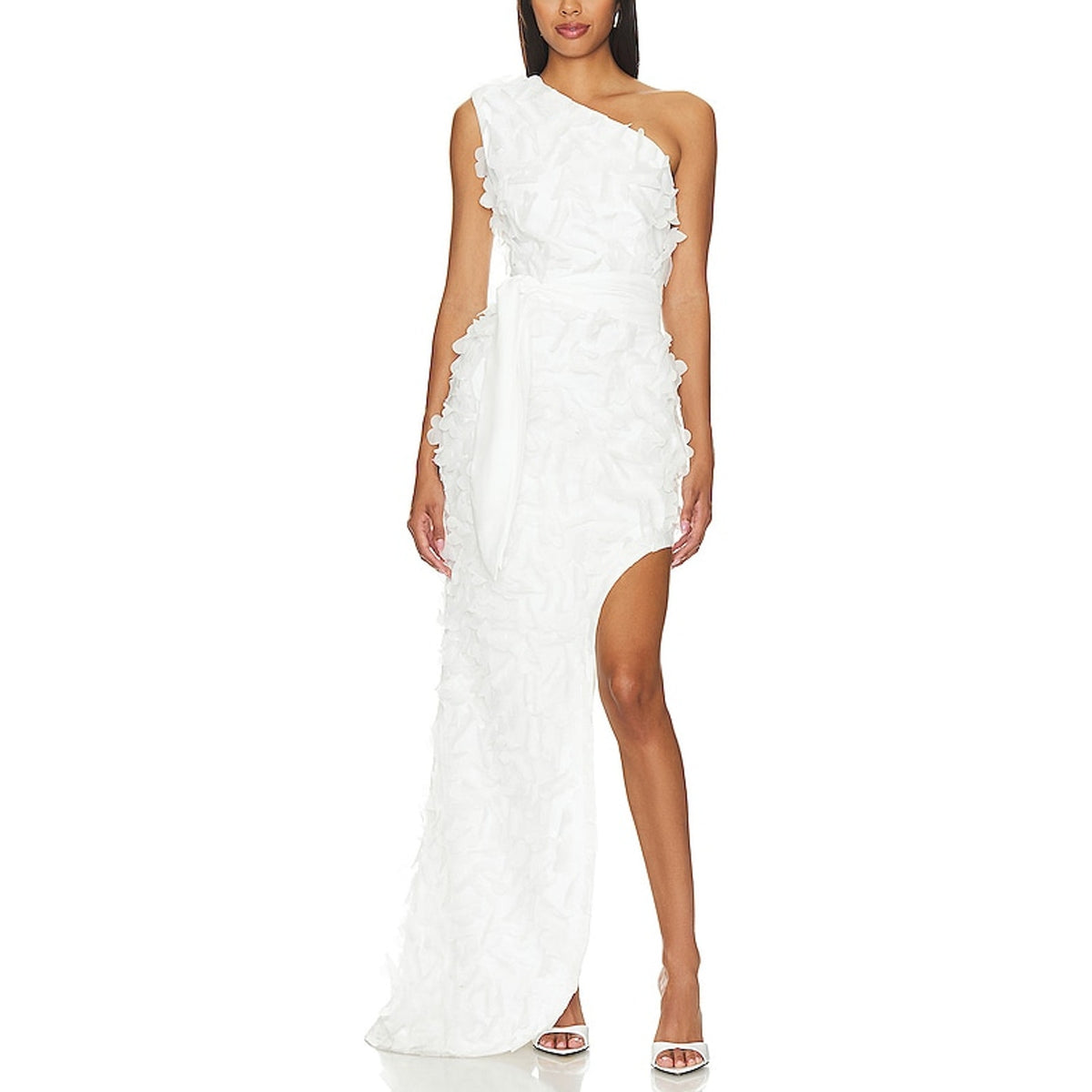 Elliatt Ruffled White Marcia Gown Size M