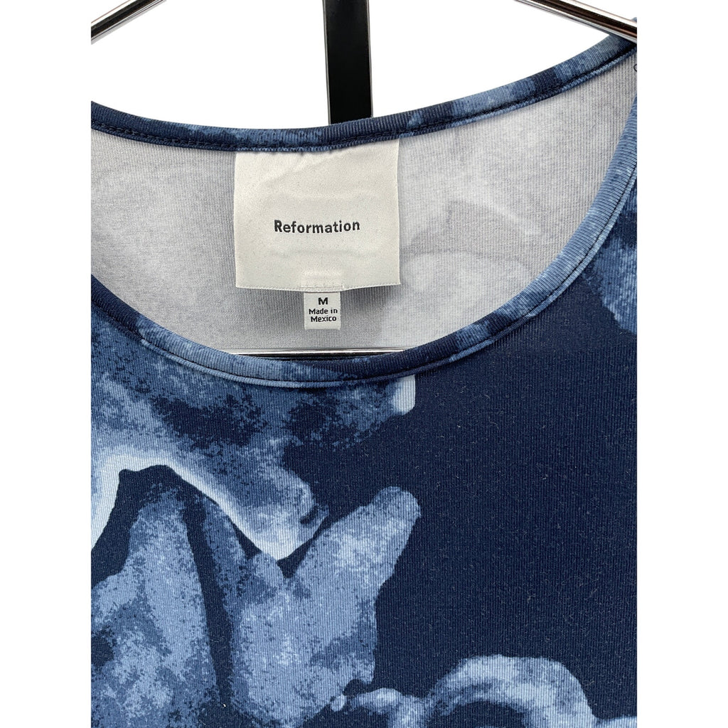Reformation 'Tommie' Blue Tencel Lyocell Knit Dress Size M