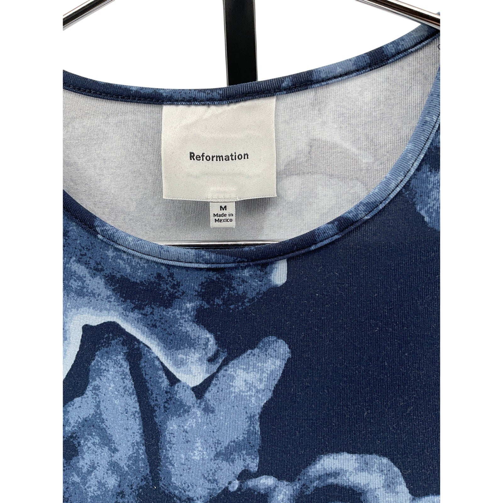 Reformation 'Tommie' Blue Tencel Lyocell Knit Dress Size M