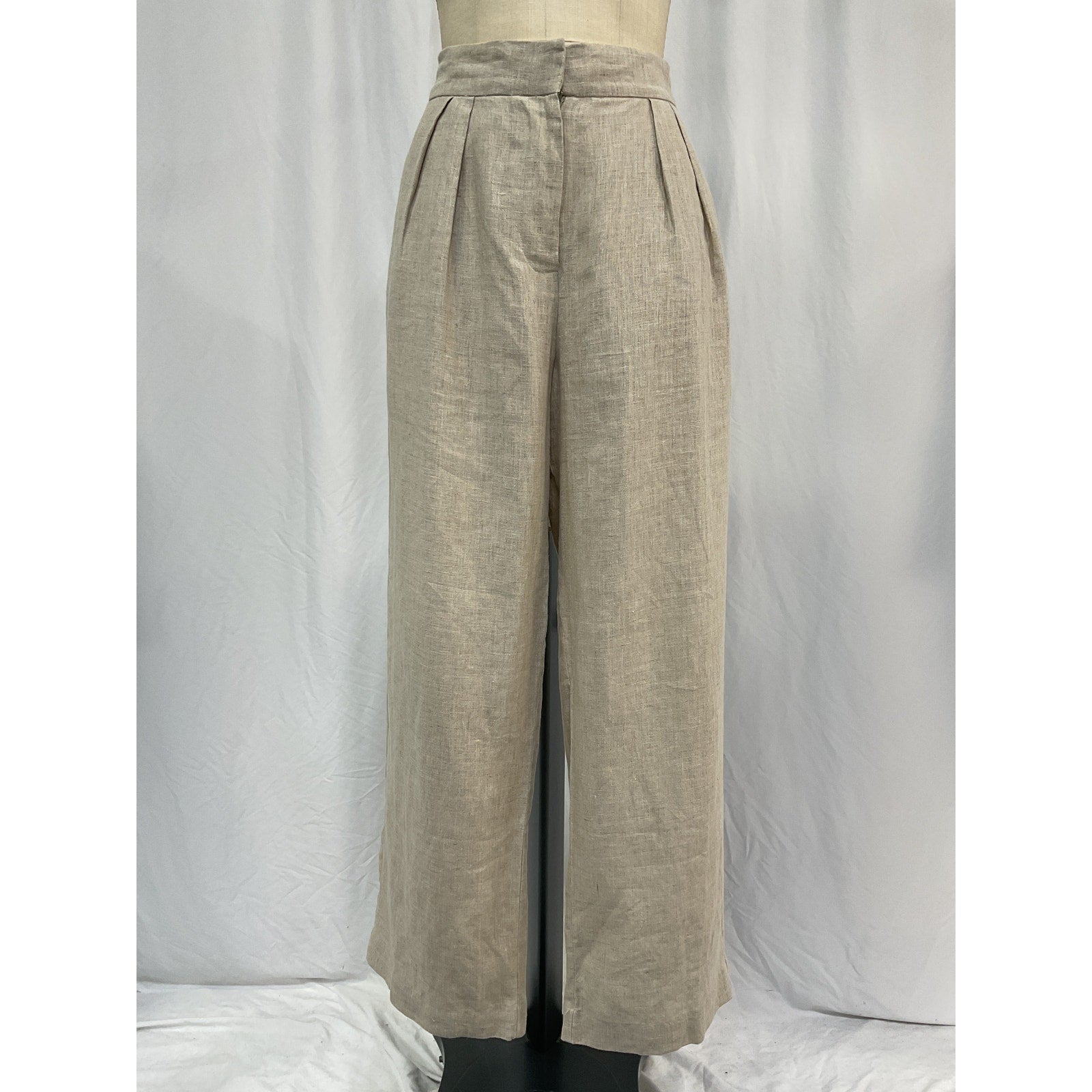 Faithfull The Brand Duomo Tan Linen Pant Size S