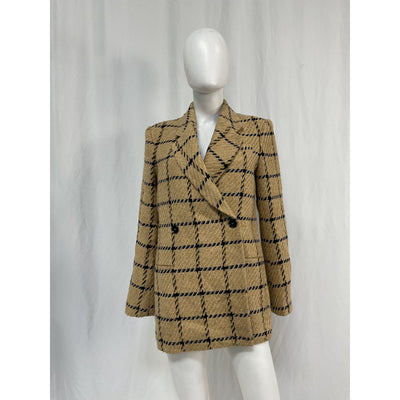 Anine Bing 'Kaia' Tan Acrylic Blazer Size S