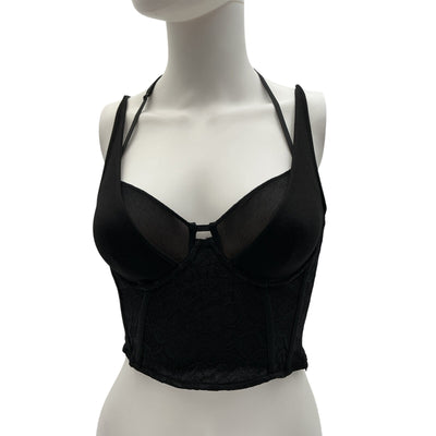 Simkhai Lace Black Serifina Bustier Top Size 0