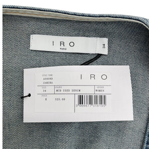 Iro Cropped Mid Used Denim Zahira Top Size FR 34 / US 2 NWT