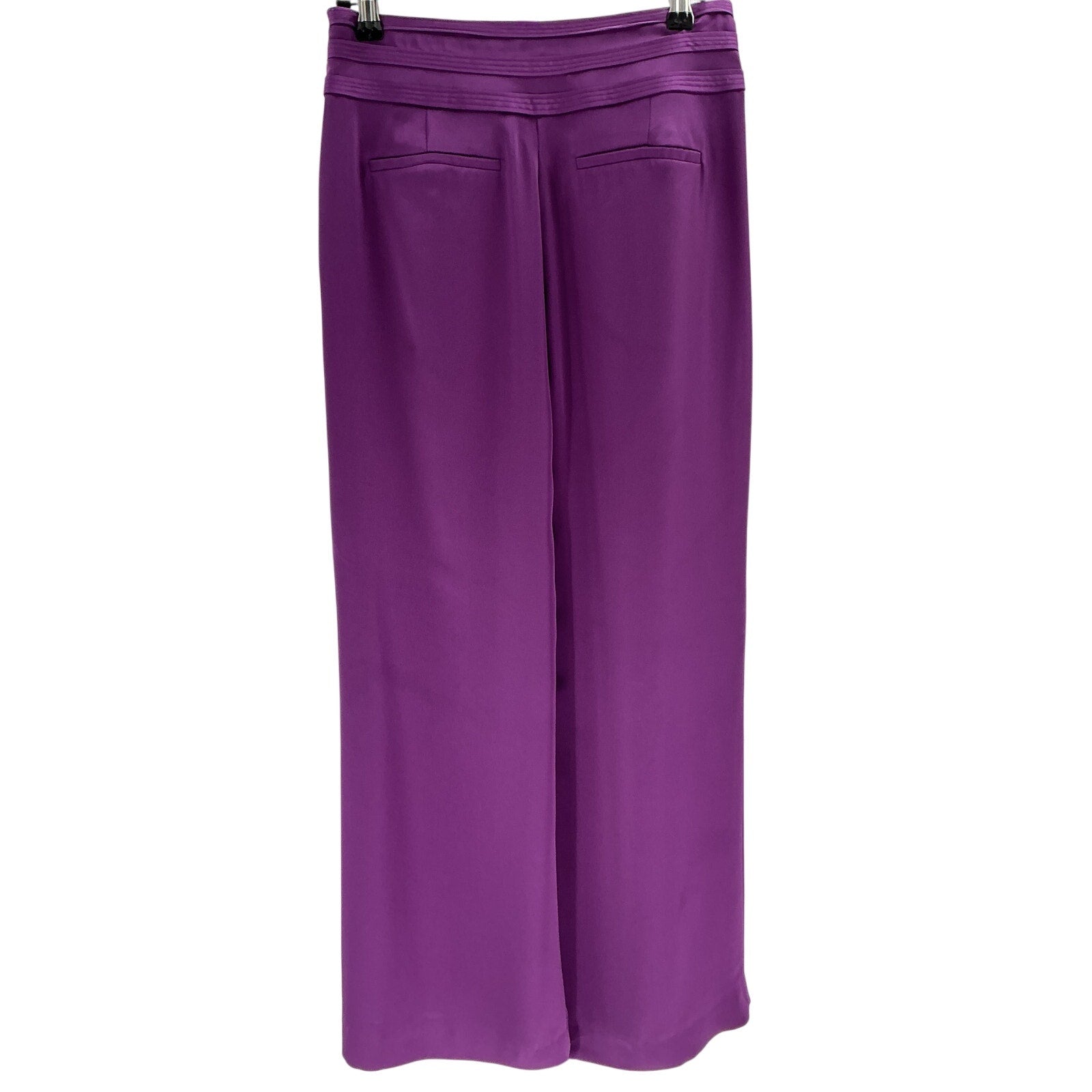 Ramy Brook 'Joss' Purple Polyester Wide Leg Pant Size 4