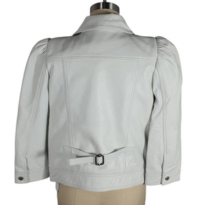 Retrofête Leather White Ada Jacket Size M